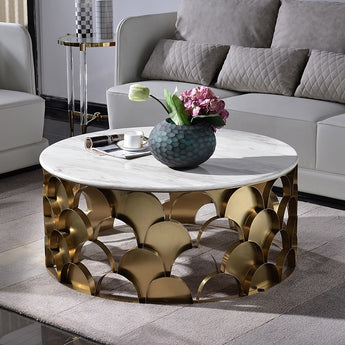 1M Ariel Modern Italian Luxury Marble Top Coffee Table