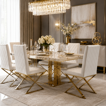 Florence Modern Italian Luxury Leather Dining Chair