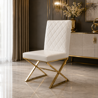 Florence Modern Italian Luxury Leather Dining Chair