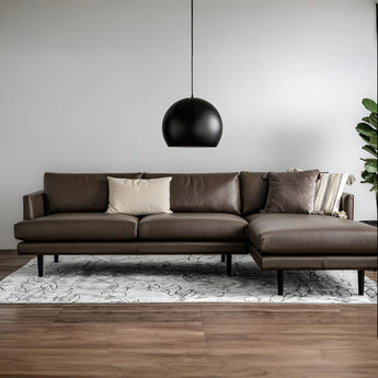 DEXTER L Shaped Sofa - Brownie