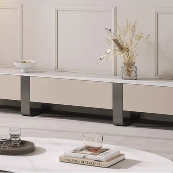 2M Goldwyn Black Modern Italian Luxury Sintered Stone TV Stand