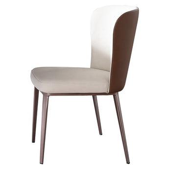 🟢 IN STOCK Guilly Leather Upholstery Moran Purple Steel Dining Chair