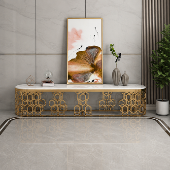 2M Aurelia Modern Italian Luxury Marble Top TV Stand Entertainment Unit