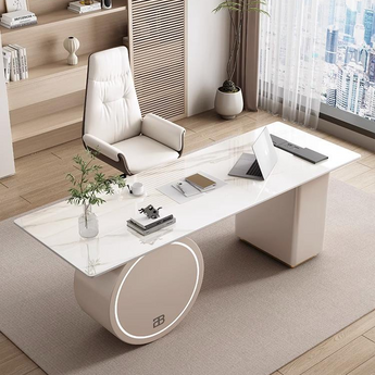 Hilton Marble Top Solid Wood Executive Office Desk