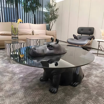 Hippo Coffee Table Australia | Black Animal Coffee Table