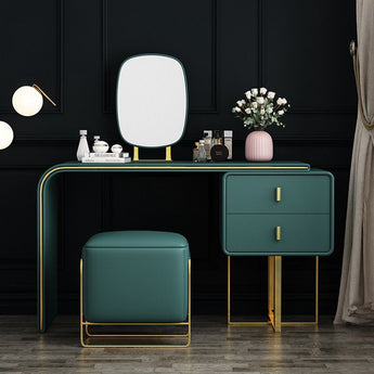 La Ibiza 3 Piece Marble Top Leather Vanity Set