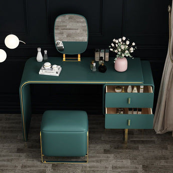 La Ibiza 3 Piece Marble Top Leather Vanity Set