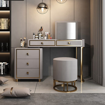 La Julianne 4 Piece Luxury Leather Upholstery Vanity Dressing Table Set