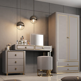 La Julianne 4 Piece Luxury Leather Upholstery Vanity Dressing Table Set