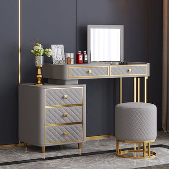 Juliette 4 Piece Luxury Leather Upholstery Vanity Set