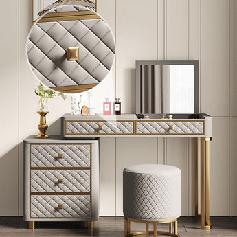Juliette 4 Piece Luxury Leather Upholstery Vanity Set