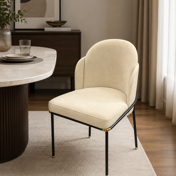 🟢 IN STOCK KENDALL Velvet Upholstery Dining Chair