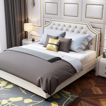 Lilydale Luxury Upholstered Velvet Solid Wood Bed Frame