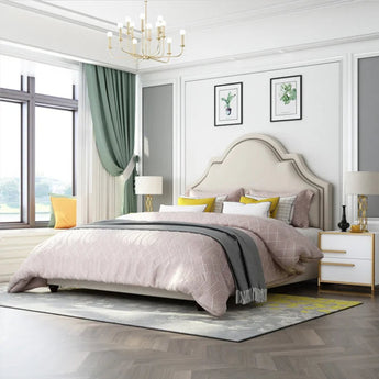 Roseanne Luxury Upholstered Velvet Solid Wood Bed Frame