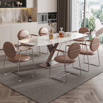 Lovina Solid Sintered Stone Top Luxury Moran Purple Dining Table