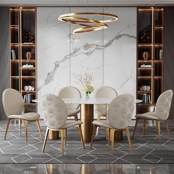 LUX Luxury Leather Upholstery Dining Chair