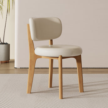 MARI Solid Wood Leather Dining Chair