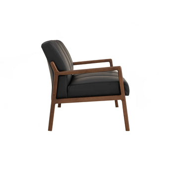 🟢 IN STOCK MENDO Malaysian Solid Oak Wood 3-Seater Leather Upholstery Sofa