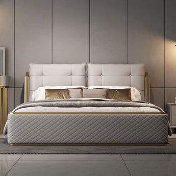 🟢 IN STOCK Signature Luxury Monarch  Super King Genuine Leather Bed (Without Gas lifting Storage)