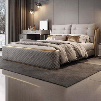 🟢 IN STOCK Signature Luxury Monarch  Super King Genuine Leather Bed (Without Gas lifting Storage)