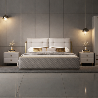 🟢 IN STOCK Signature Luxury Monarch  Super King Genuine Leather Bed (Without Gas lifting Storage)