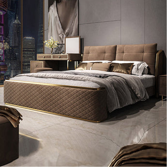 Signature Monarch Solid Wood Upholstered Velvet Bedframe