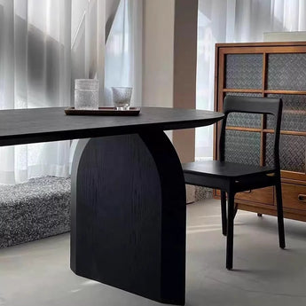 NARA Solid Wood Dining Table - Black