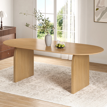 NARA Solid Oak Wood Dining Table - Natural