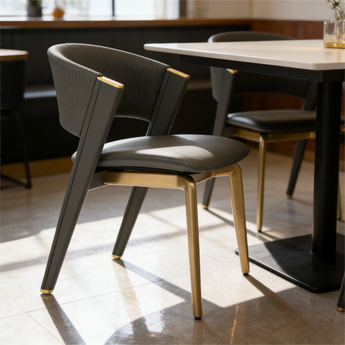 Modern Italian Luxury Nebula Microfiber Leather Upholstery Dining Chair