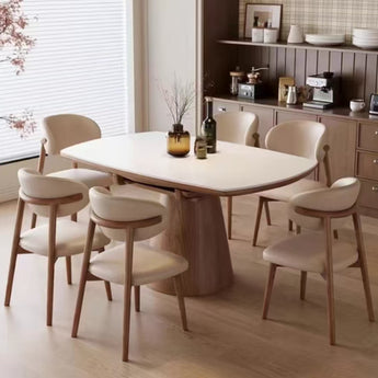 1.3M NIKO Extendable Sintered Stone Top Round Dining Table - Cocoa Walnut
