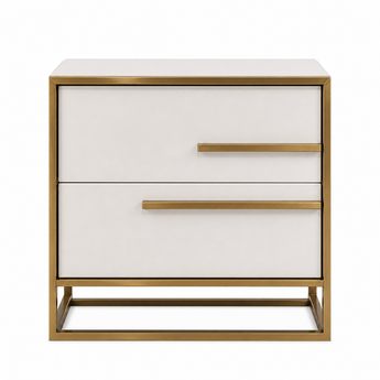 Majestic Symmetric Leather Nightstand