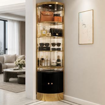 Odessa Elegant Corner Display Cabinet - Black