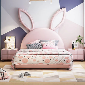 Penelope Upholstered Leather Queen Bedframe