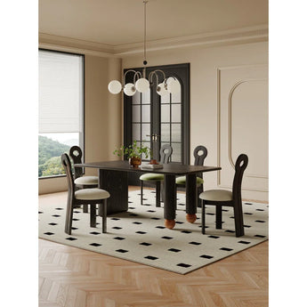 Pompeii Modern Luxury Solid Wood Dining Table - Black