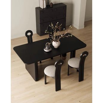 Pompeii Modern Luxury Solid Wood Dining Table - Black