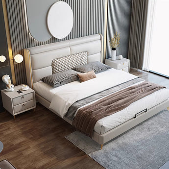 Prime Solid Wood Upholstered Leather Luxury Bedframe