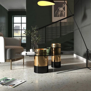 Prague Tempered Glass Coffee Table Set