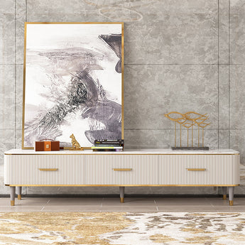 2M Raindans Luxury Living Sintered Stone Top Solid Wood TV Stand Unit Cabinet