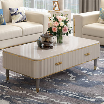 1.3M Raindans Luxury Living Sintered Stone Top Solid Wood Coffee Table