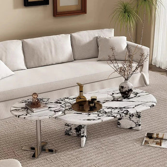 Richie Classic Marble Modern Luxury Coffee Table Set