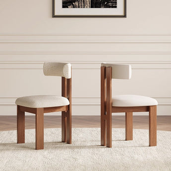 AIKO Solid Wood Cocoa Walnut Modern Luxury Dining Chair