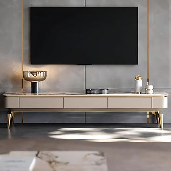 Signature Riviera Marble Top TV Stand