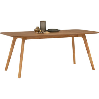 🟢 IN STOCK 1.8M RODEN Malaysian Oak Solid Wood Dining Table - Natural