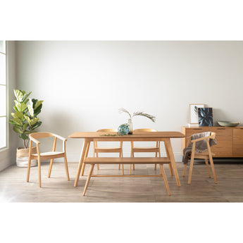 🟢 IN STOCK 1.8M RODEN Natural Solid Malaysian Oak Wood Dining Table