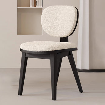 RONA Solid Wood Boucle Fabric Upholstery Dining Chair