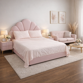 🟢 IN STOCK Signature Luxury Princess 4 Piece Baby Rose Leather Upholstery Kids Bedroom Suite Set