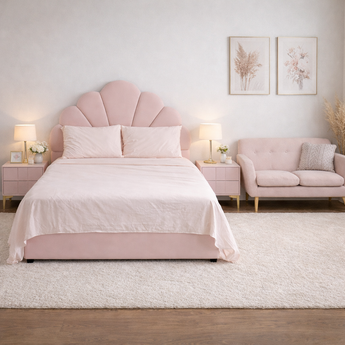 🟢 IN STOCK Signature Luxury Princess 4 Piece Baby Rose Leather Upholstery Kids Bedroom Suite Set