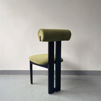 RUKA Solid Wood Velvet Dining Chair