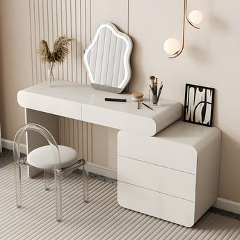 RUCHI Modern Luxury 4 Piece Extendable High Gloss Paint Cabinet Dressing Table Vanity Set