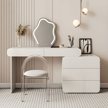 RUCHI Modern Luxury 4 Piece Extendable High Gloss Paint Cabinet Dressing Table Vanity Set